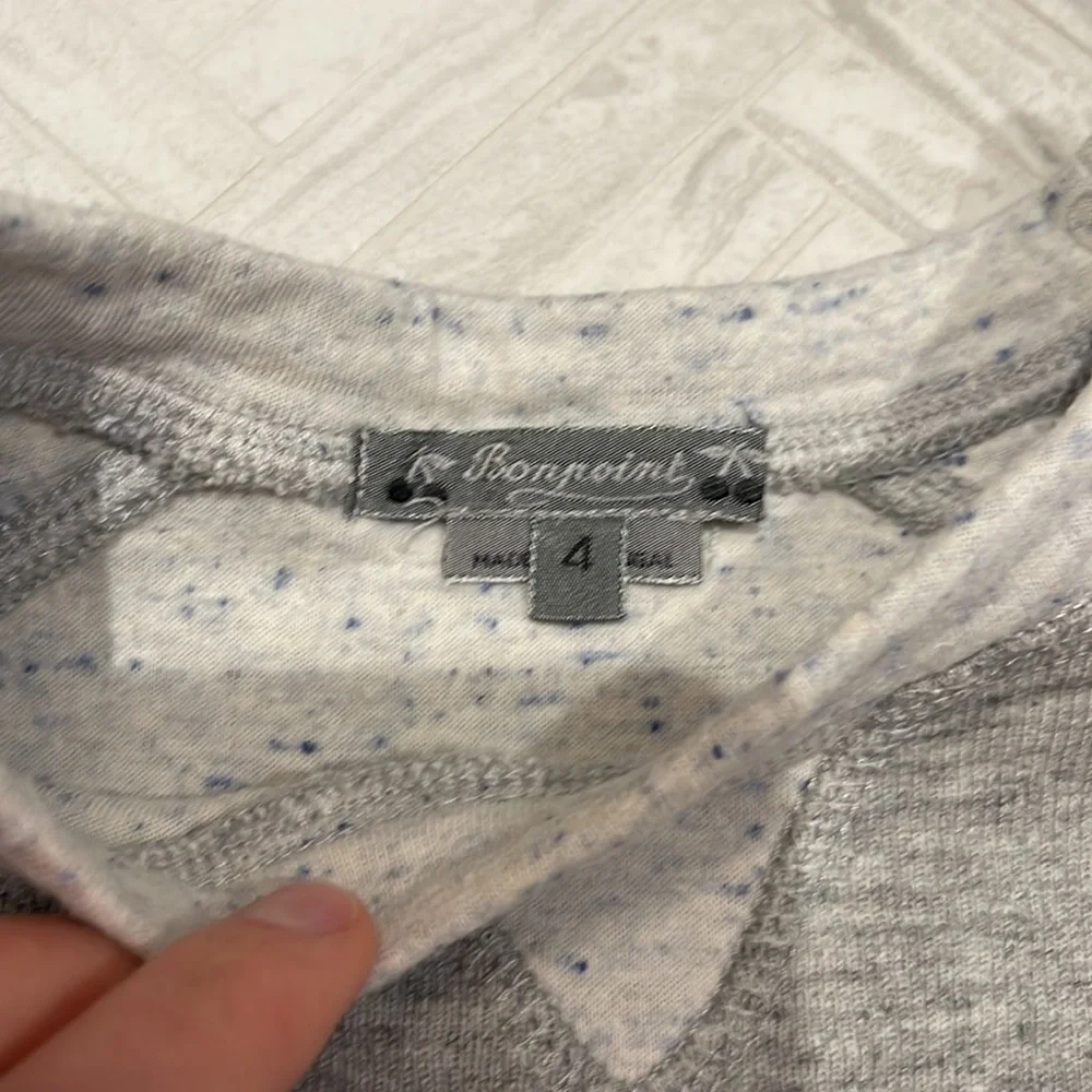 Bonpoint star gray marked sweatshirt, size 4 - Picture 3 of 7